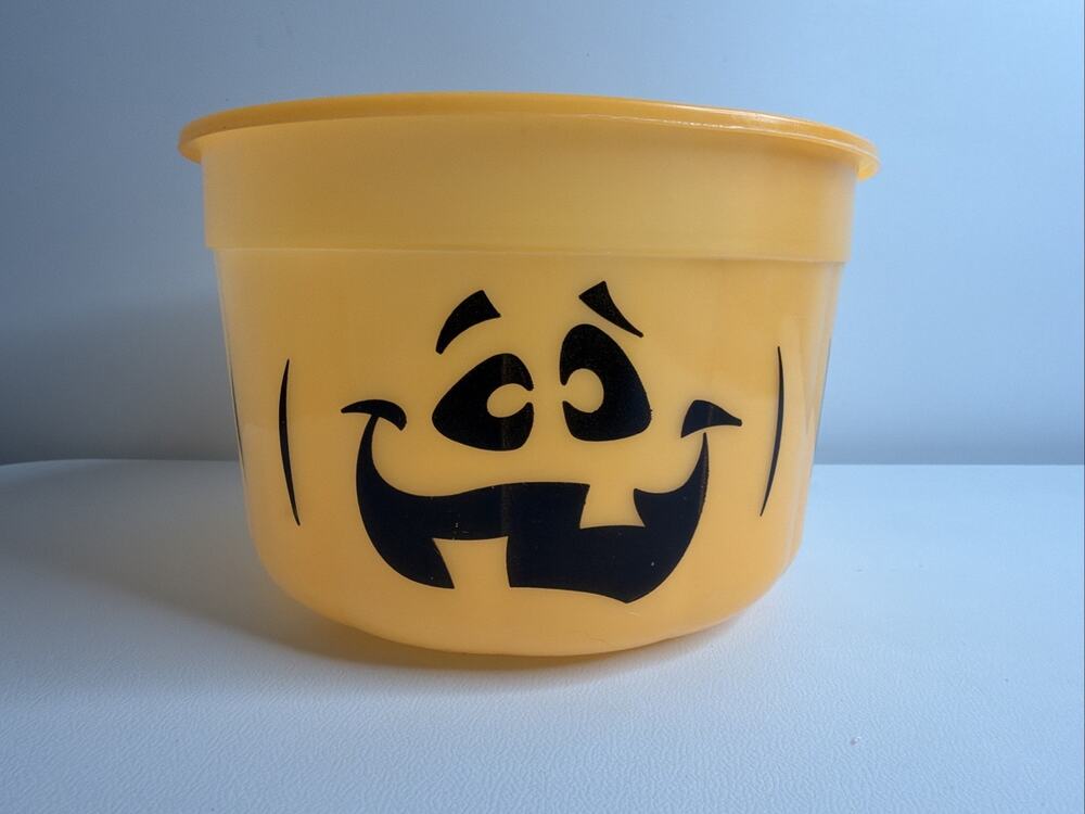 Vintage 1993 McDonald's Happy Meal Orange Pumpkin Halloween Pail Bucket NO LID